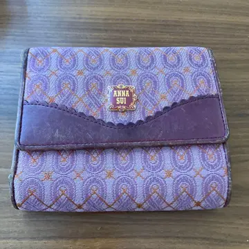 ANNA SUI 보라색 3단 폴더형 지갑