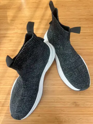 H&M 24 블랙 38 라메 부츠 삭스 부츠 숏부츠 스니커즈