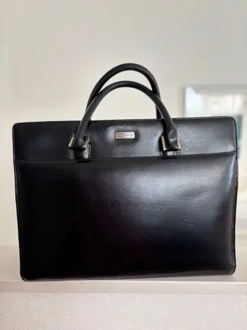 Mont Blanc 가죽 비즈니스 백 블랙