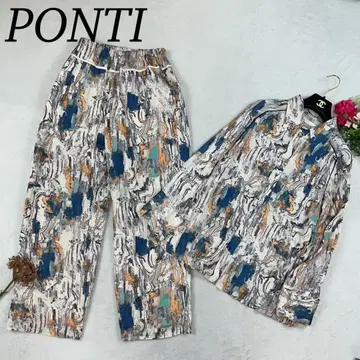 K26 새상품급 F S 폰티 누아르 프린트 팬츠 셋업 여성용