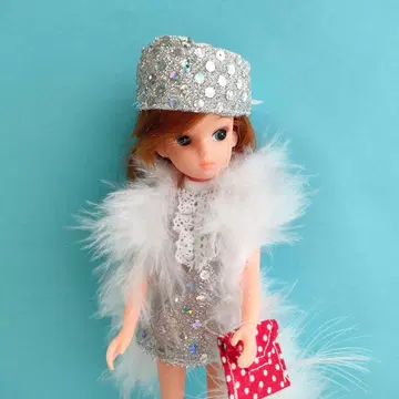 60-7 실버 글리터 파티 복각판 초대 리카짱 사이즈