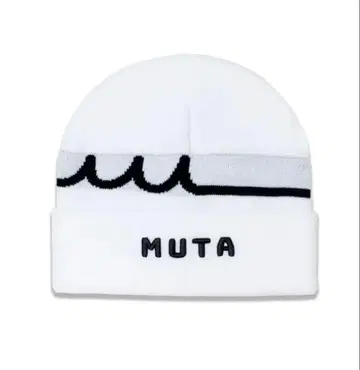 MUTA 니트 모자 화이트