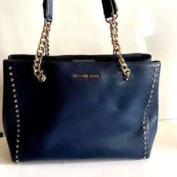 MICHEAL KORS 체인 토트백 가죽 스터드