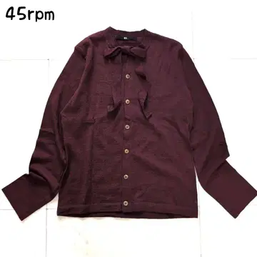 45rpm 보타이 가디건 울 100% 버건디 일본제