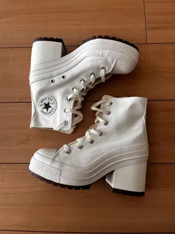 컨버스 화이트 힐 하이컷 통굽 하이힐