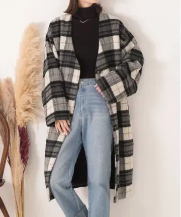 ad thie 샤기 노카라 코트