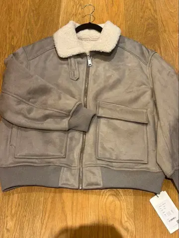 hunch 에코 무스탕 지퍼 블루종 아우터 자켓