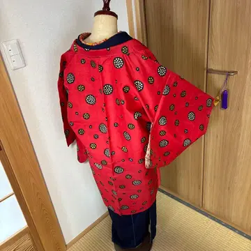 우연히 도트(^^) 명선 긴 겉옷 가슴 너비 넓음.