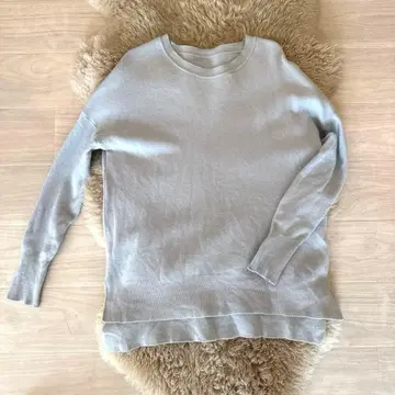 두지엠 클라세 옅은 스카이블루 긴팔 니트 스웨터 오버 사이즈 일본제