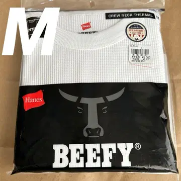 [ 새상품 ] Hanes BEEFY 크루넥 서멀 화이트 M 긴팔