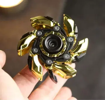 새상품 멋진 피젯 토이 핸드 스피너 아연 합금 골드 블랙 케이스 포함