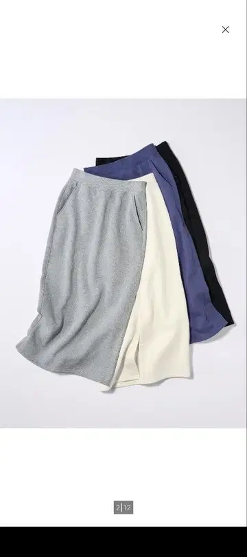 새상품급 GU 헤비 웨이트 맨투맨 내로우 스커트 4세트 S