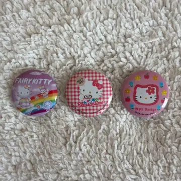 레어 헤이세이 레트로 캔뱃지 세트 산리오 헬로키티