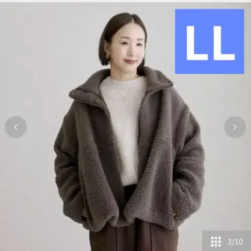 시마무라 양 보아 블루종 브라운 LL 사이즈