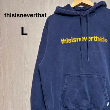 thisisneverthat 후드티 네이비 L 자수 로고