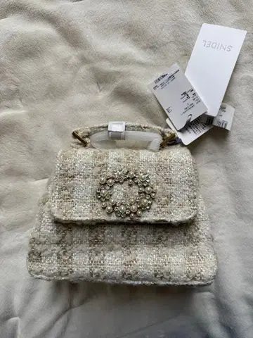 SNIDEL 트위드 숄더백