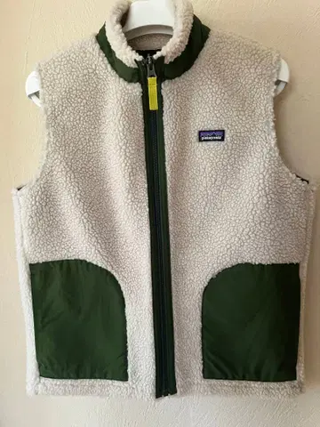 [ 미사용 ] patagonia 플리스 베스트 XL 크림/올리브