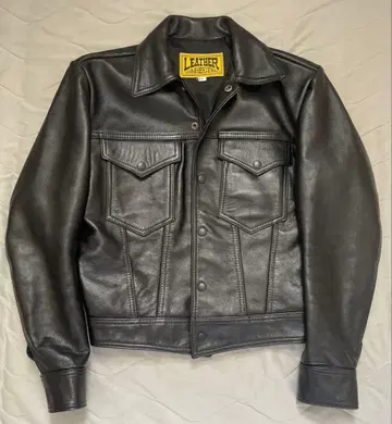 90s 천연 가죽 3rd형 레더 트래커 자켓