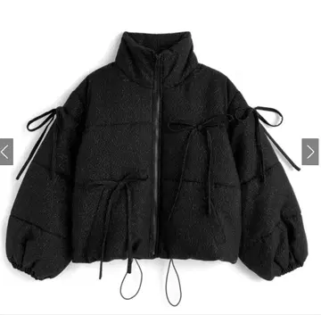 GRL 라메 트위드 리본 다운 자켓 gc317