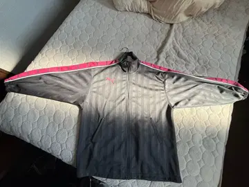 PUMA 그레이 핑크 스트라이프 저지 S