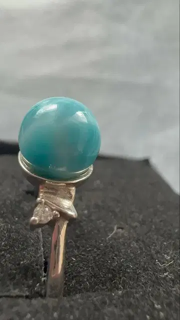 라리마 라운드볼 최상급 실버 프리 반지