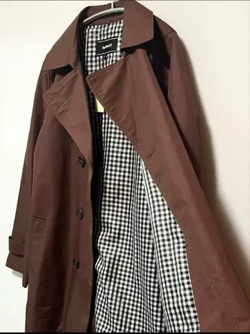 HusHusH 트렌치코트 발수 가공 브라운 벨트 포함