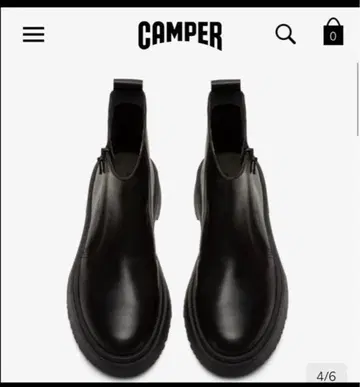 CAMPER Walden 블랙 사이드 고어 부츠