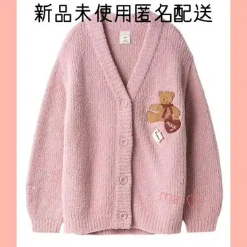 젤라또피케 베어 모티브 베비모코 베어 사가라 가디건 핑크 새상품