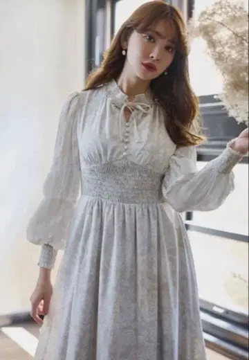 Herlipto Winter Floral Long-sleeve Dress