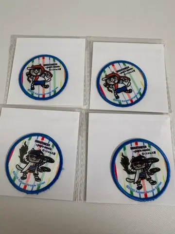 [일하는 고양이] x 팝픈뮤직 복권 D상 와펜 4개 세트