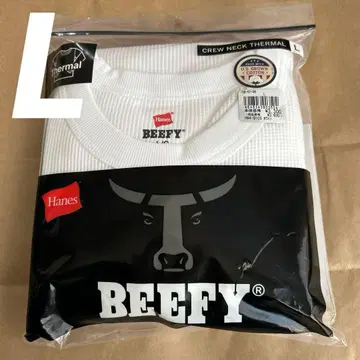 [ 새상품 ] Hanes BEEFY 크루넥 서멀 화이트 L 긴팔