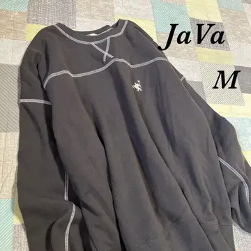 [ JaVa ] 자바 풀오버 맨투맨 트레이닝복 차콜 긴팔