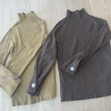 Diosfront 리브 긴팔 니트 2색 세트