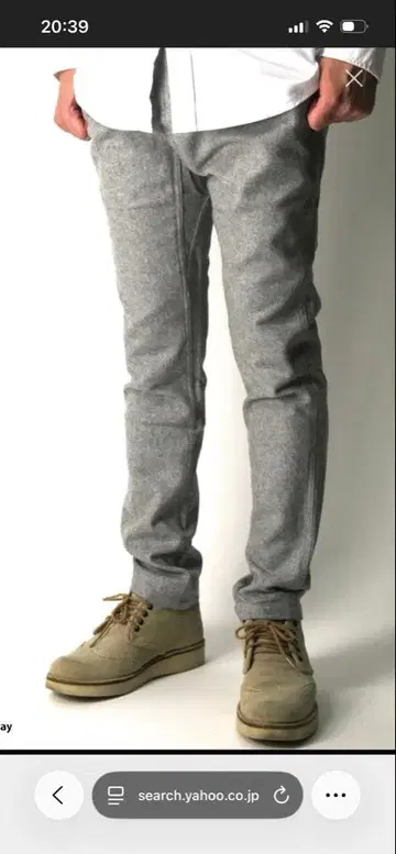 그라미치 울 팬츠 그레이