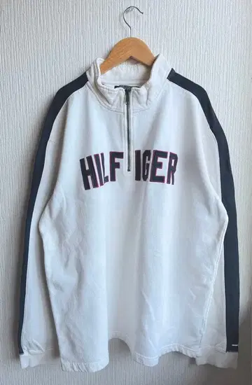 90s Tommy Jeans 하프 지퍼 맨투맨 XL 빈티지