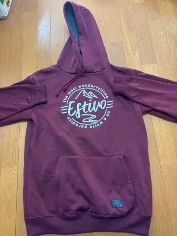 ESTIVO 버건디 후드티 M