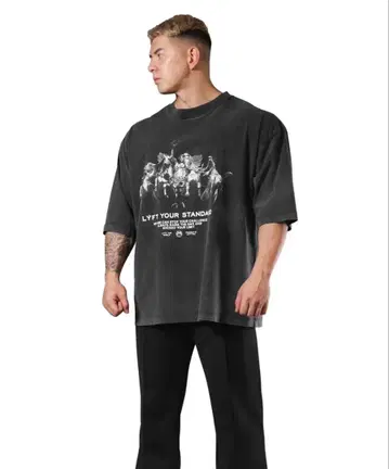 [ 새상품급 ] 리프트 LYFT 빈티지 로고T셔츠 S 다크 그레이