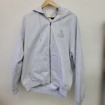 XLARGE 후드 부착 집업 맨투맨 그레이