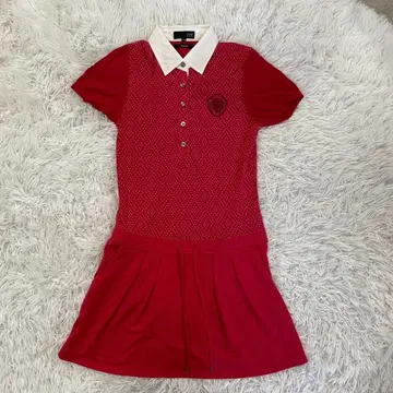 [ 23sports ] 골프웨어 원피스 반팔 빨간색 S M