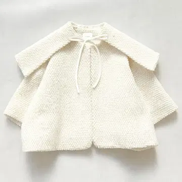 시로콘 요리 스노우맨 자켓 케이프 코트 아이보리