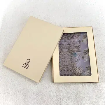 스톨 숄 오카쥬 순수 실크 유젠염 보라색 pk004s