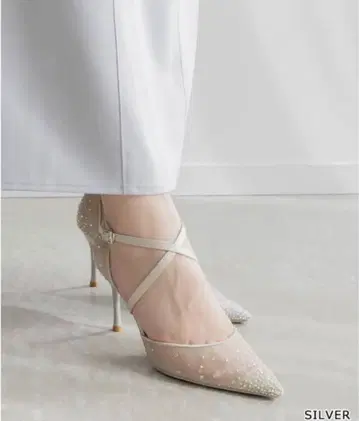 [ 즉시 구매 가능 ] RANDA 크로스 스트랩 비쥬 펌프스 S 사이즈