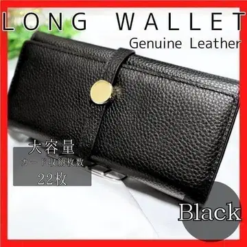 대용량 카드 수납 22장 블랙 천연 가죽 장지갑 이단 접이식 인기 블랙