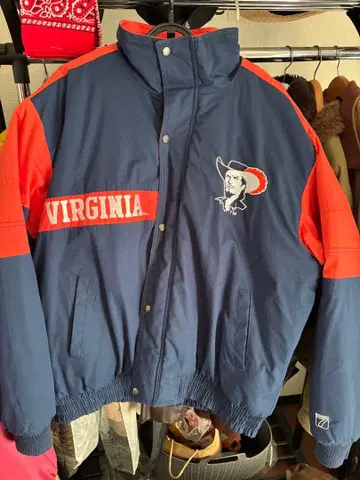 VIRGINIA 바시티 자켓 네이비/오렌지