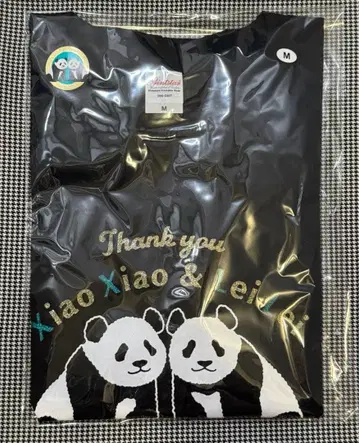 우에노 동물원 샤오샤오 레이레이 성인용 T셔츠 M 사이즈