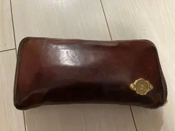 다크 브라운 가죽 장지갑