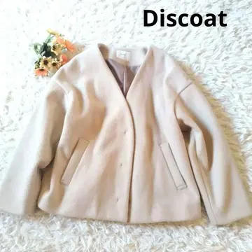 Discoat 디스코트 여성용 노카라 코트 베이지