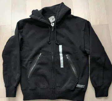 헤비 웨이트 맨투맨 풀 집업 후드티 XS 사이즈 블랙