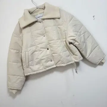 내추럴 뷰티 베이직 와이드 칼라 퀼팅 블루종