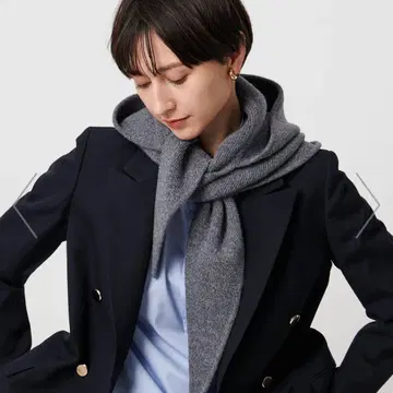 유나이티드 애로우즈 니트 후드 스톨